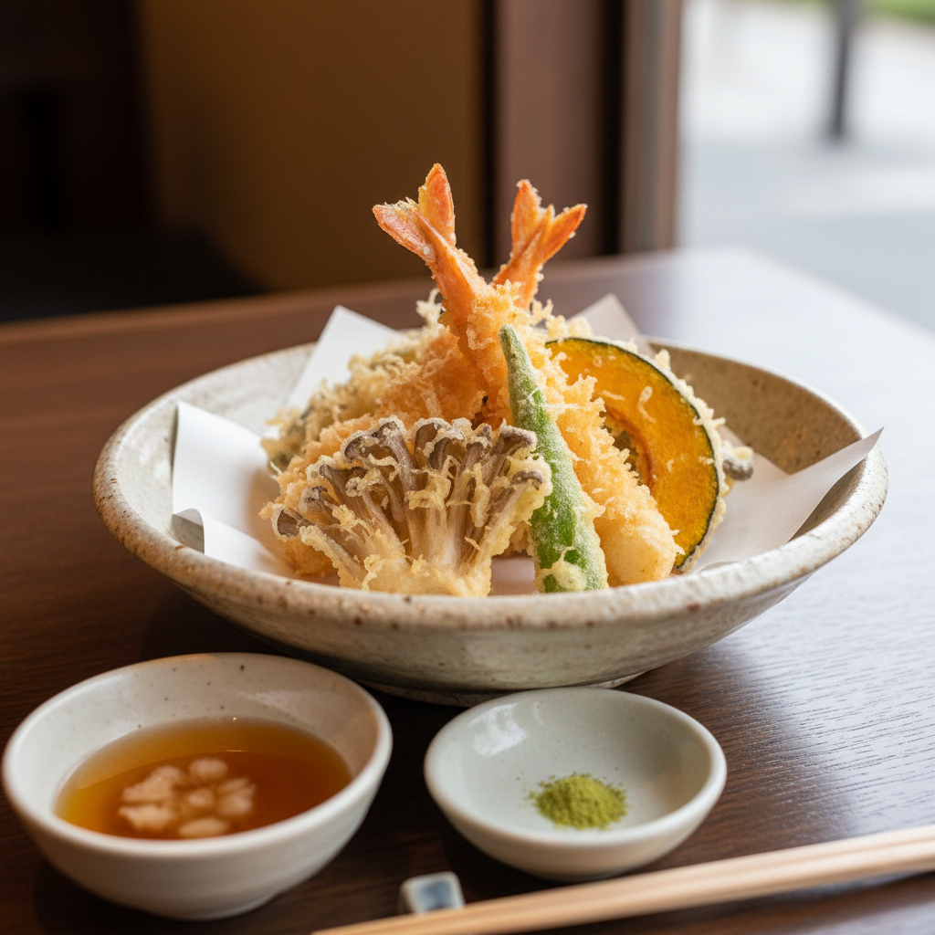 Ẩm thực Nhật Bản món tempura giòn nhẹ