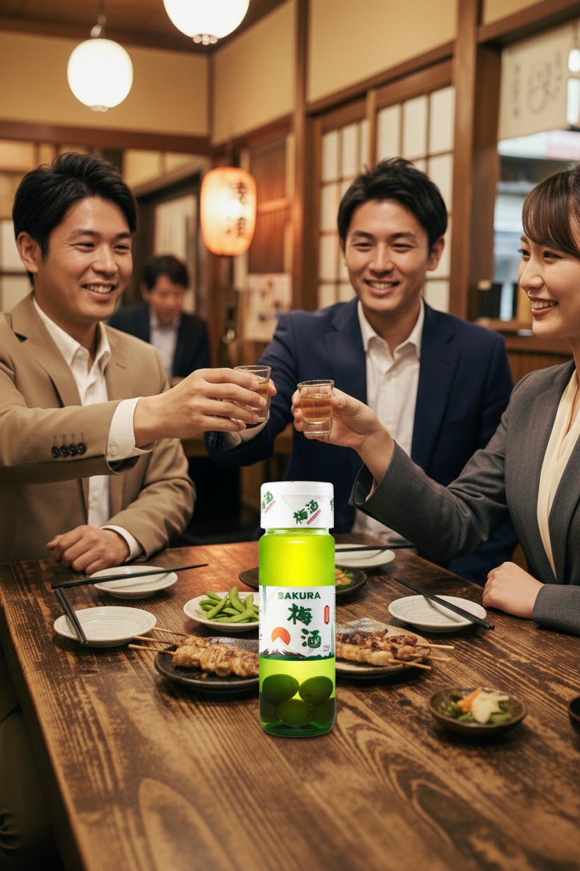 thư giãn cuối tuần cùng rượu mơ Sakura ánh đèn vàng