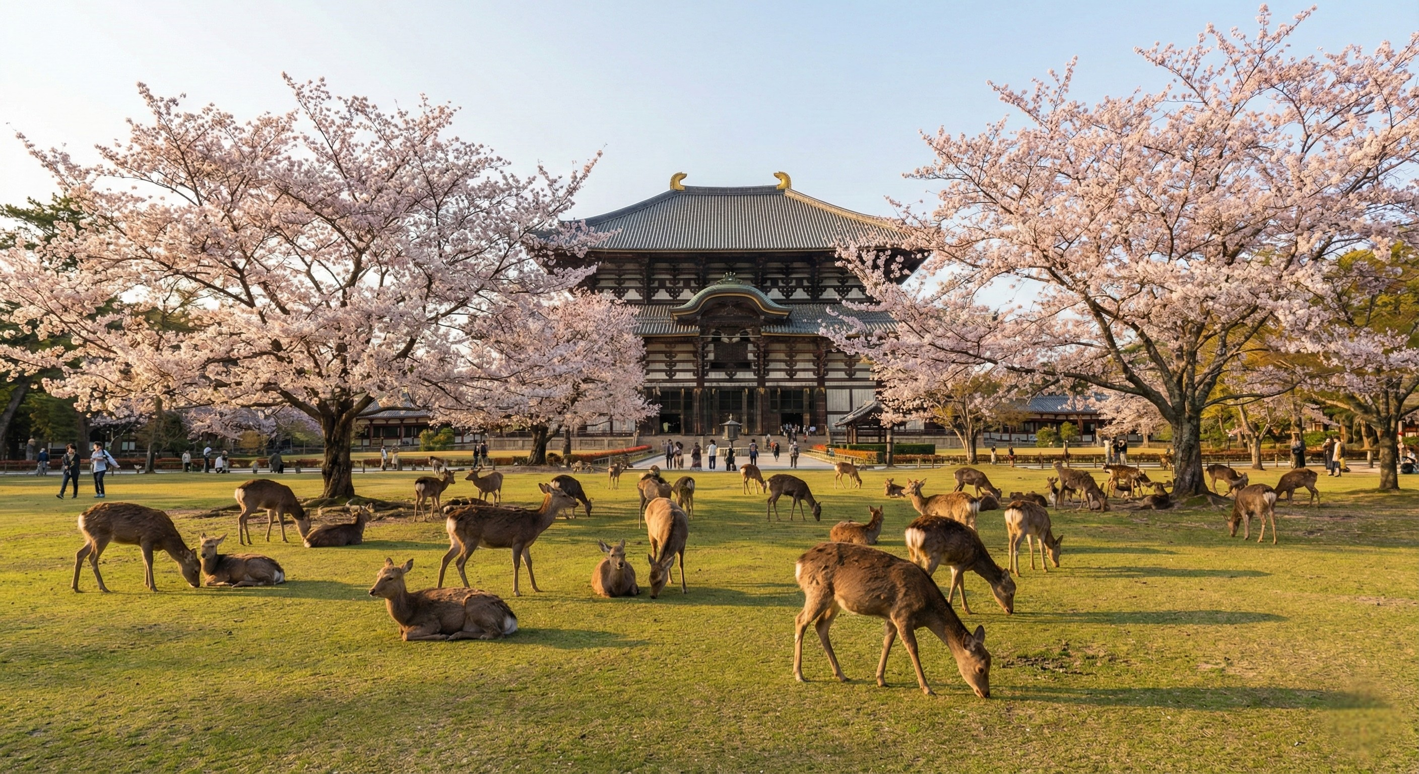 Địa điểm du lịch Nhật Bản công viên Nara nai hoang dã