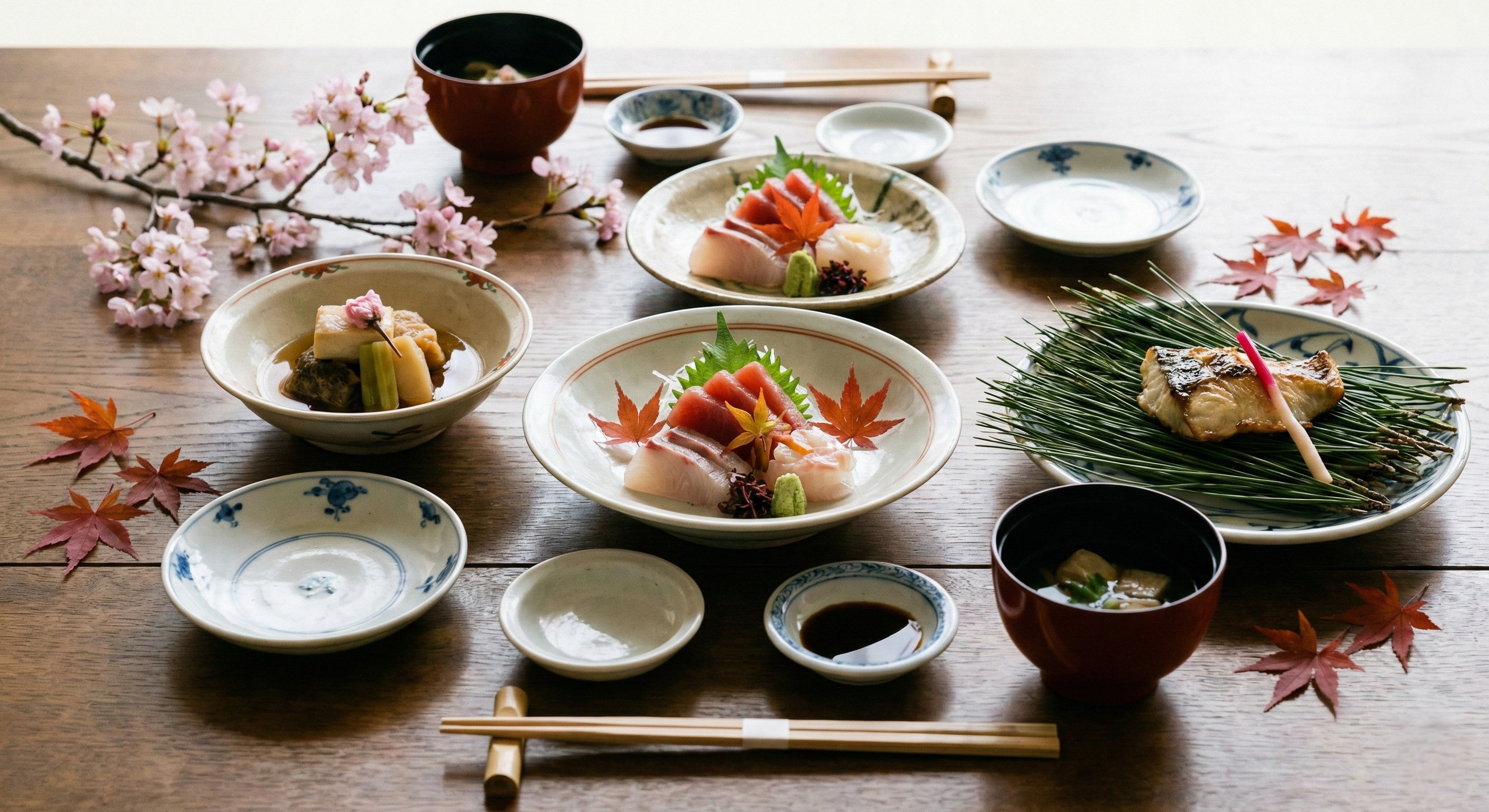 Triết lý Shun thể hiện qua cách bày trí ẩm thực Nhật Bản theo mùa
