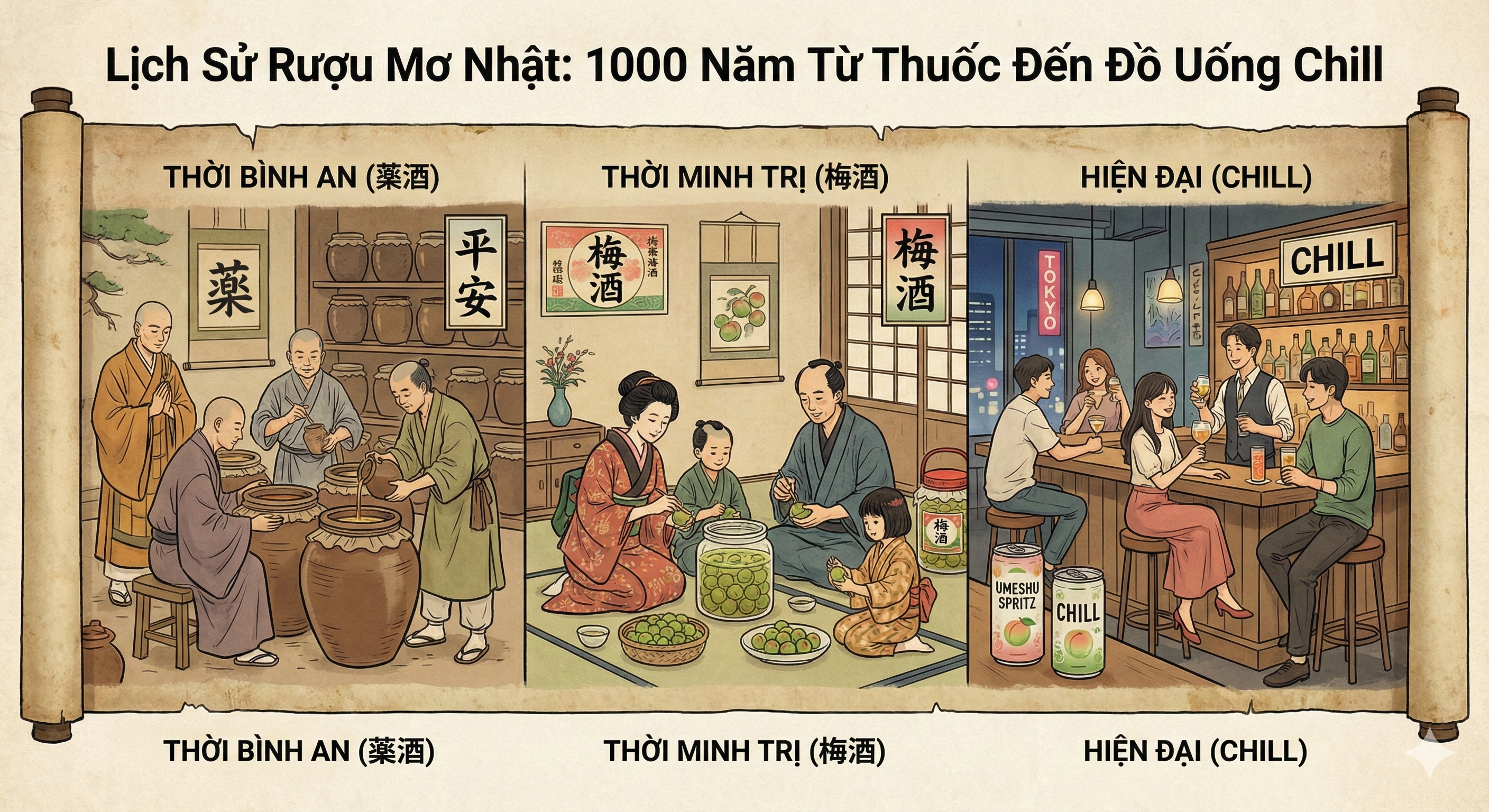 Lịch Sử Rượu Mơ Nhật