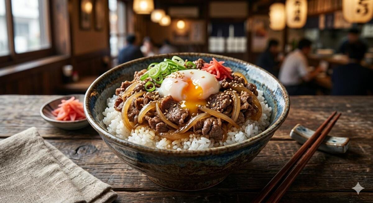 Cơm bò Gyudon chuẩn vị Nhật Bản