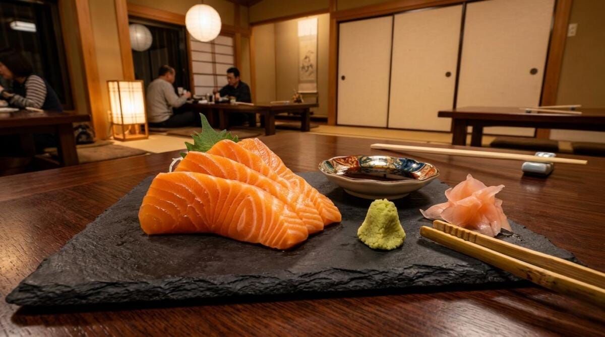 cách ăn sashimi cá hồi đúng chuẩn Nhật
